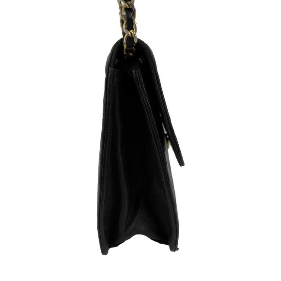 CHANEL - VTG CC Logo Old Medium Black Matelasse Quilted Shoulder Bag - Picture 11 of 12